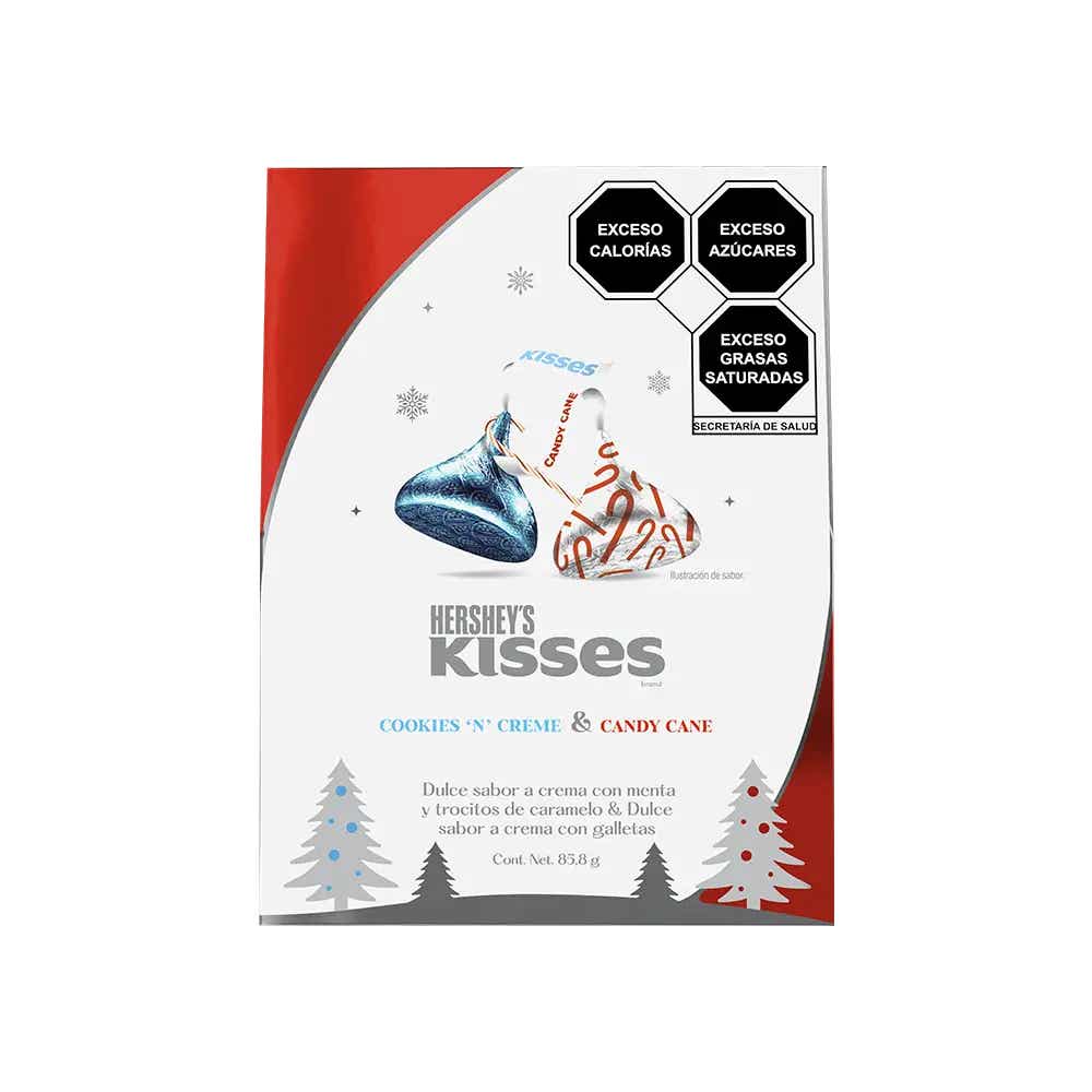Chocolate HERSHEY'S KISSES Cookies 'n' Creme & Candy Cane 85.8g