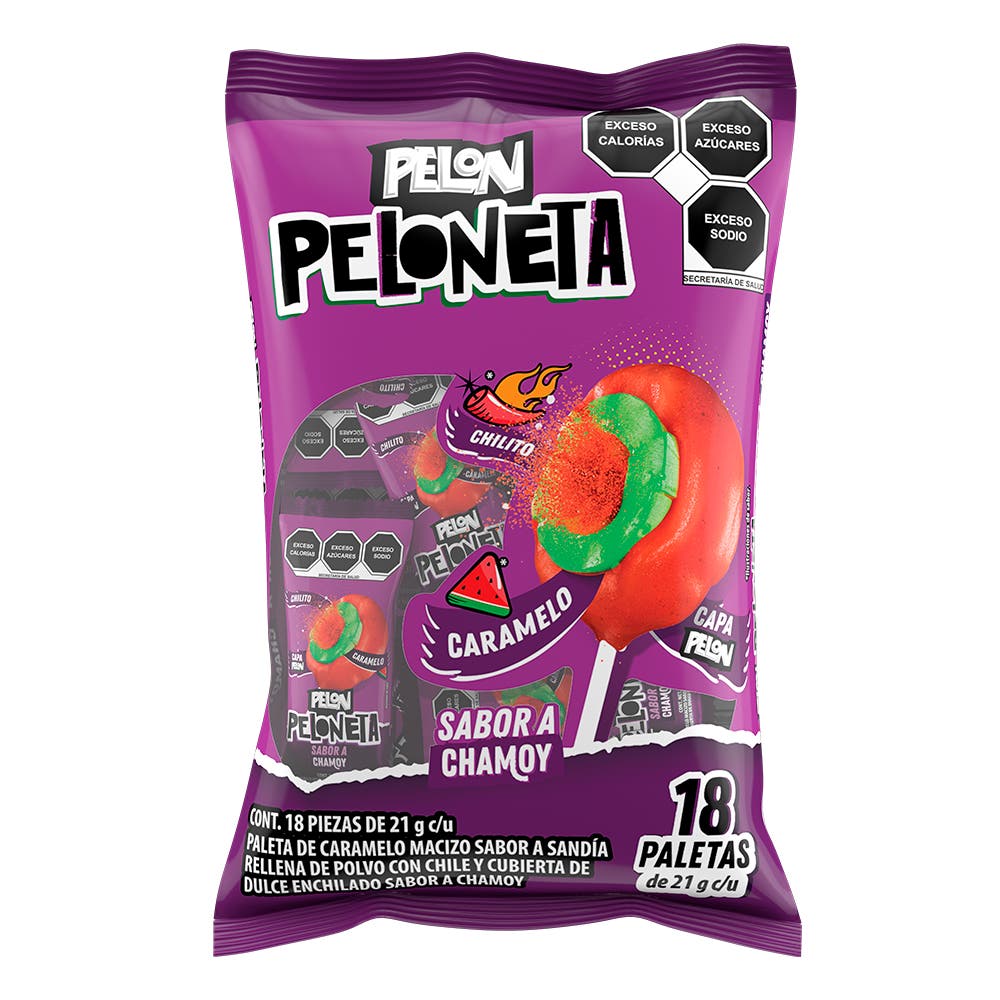 Pelon Peloneta sabor Chamoy 21g bolsa 18 piezas