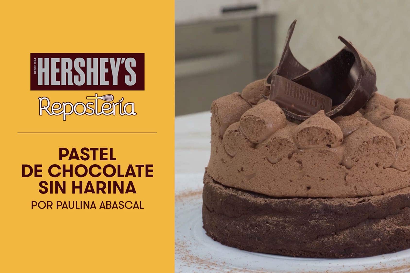 Vídeo receta pastel de chocolate sin harina