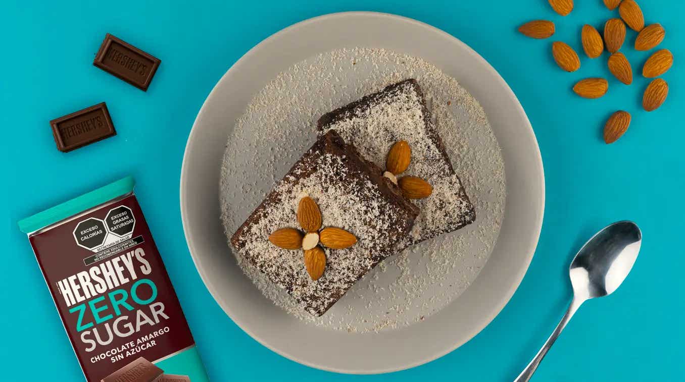 Brownie Keto exprés sabor Chocolate HERSHEY'S ZERO SUGAR